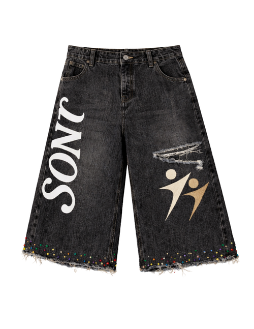 Black Denim Sont Jorts (PREORDER)